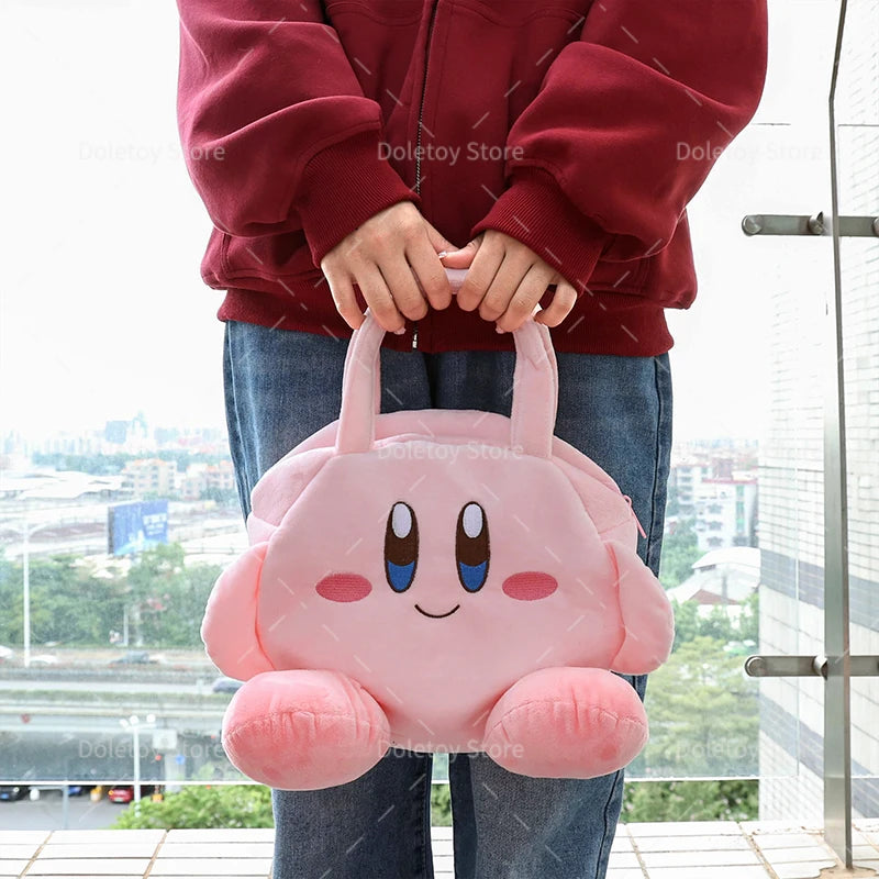 New Kawaii Kirby Cartoon Anime Plush Bag Cute Waddle Dee Handbag Cosmetics Bag Carrying Storage Case Girl Birthday Gift