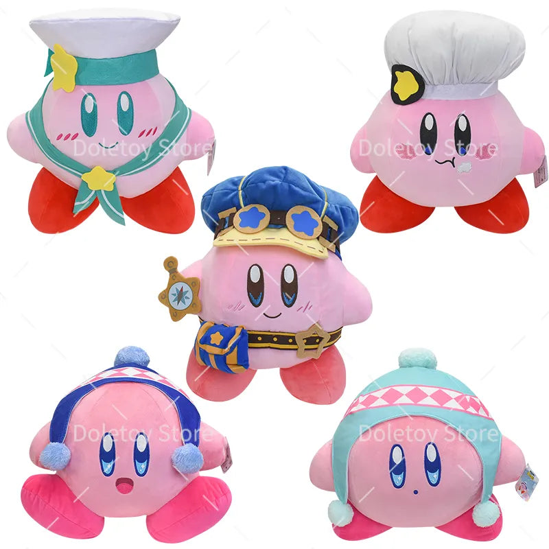 12" Kirby Plush Chef Kirby with Wool Cap Sailor Kirby Big Size Stuffed Toys Lovely Pillow Bed Dolls