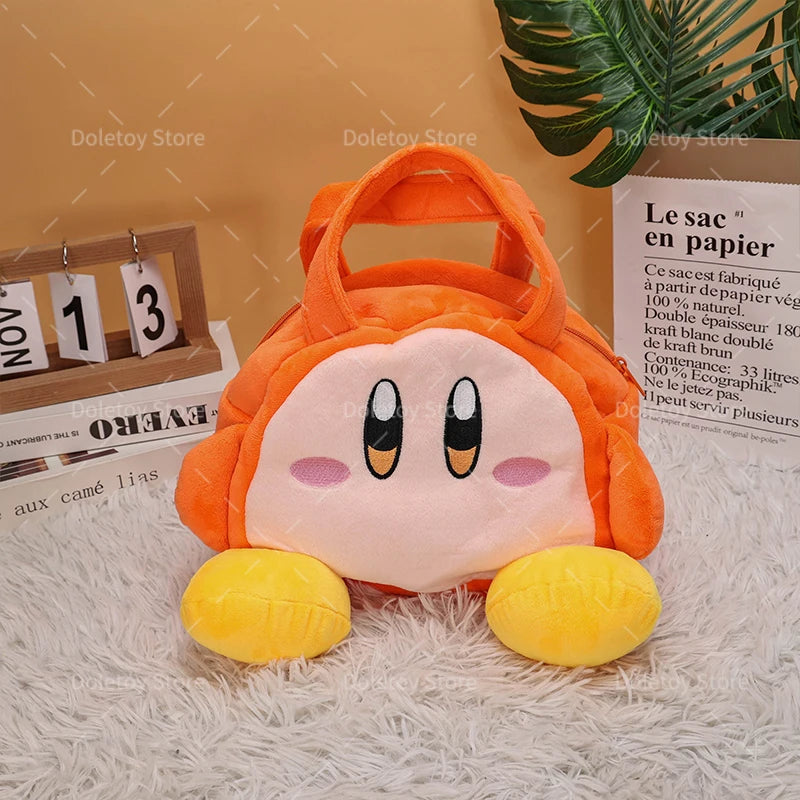 New Kawaii Kirby Cartoon Anime Plush Bag Cute Waddle Dee Handbag Cosmetics Bag Carrying Storage Case Girl Birthday Gift
